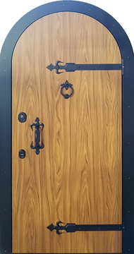 Арочная термодверь МДФ шпон с декором по спецзаказу Арочная термодверь МДФ шпон с декором по спецзаказу