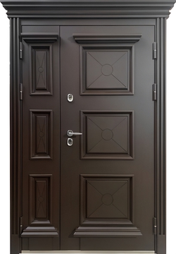 Полуторная термодверь с карнизом с наборным МДФ шпон окрас по RAL Полуторная термодверь с карнизом с наборным МДФ шпон окрас по RAL