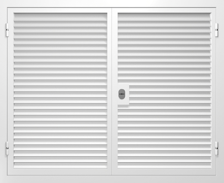 Двупольные ставни-жалюзи с широкими створками Двупольные ставни-жалюзи с широкими створками