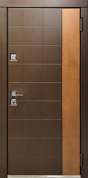 Стальная дверь с двухцветной панелью МДФ Стальная дверь с двухцветной панелью МДФ