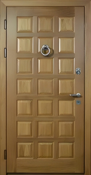 Глухая стальная дверь с отделкой шпонированным МДФ Глухая стальная дверь с отделкой шпонированным МДФ