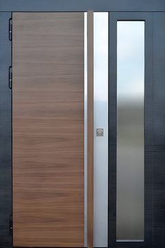 Однопольная дверь МДФ с боковой остекленной вставкой Однопольная дверь МДФ с боковой остекленной вставкой