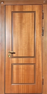Однопольная глухая дверь с отделкой МДФ шпон Однопольная глухая дверь с отделкой МДФ шпон