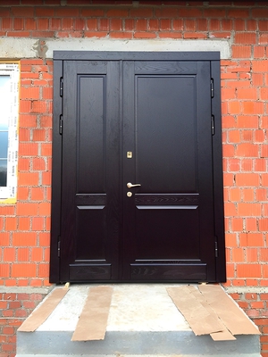 Полуторная дверь с отделкой МДФ шпон Полуторная дверь с отделкой МДФ шпон