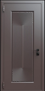Входная термодверь с металлофиленкой и порошковым окрашиванием RAL 8019 (тип №1) Входная термодверь с металлофиленкой и порошковым окрашиванием RAL 8019 (тип №1)
