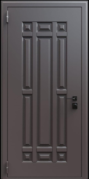 Входная термодверь с металлофиленкой и порошковым окрашиванием RAL 8019 (тип №12) Входная термодверь с металлофиленкой и порошковым окрашиванием RAL 8019 (тип №12)