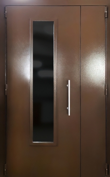Полуторная подъездная дверь со стеклом Полуторная подъездная дверь со стеклом