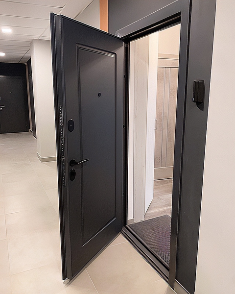 Серая квартирная дверь Серая квартирная дверь