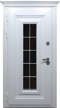 Термодверь со стеклопакетом и карнизом Термодверь со стеклопакетом и карнизом